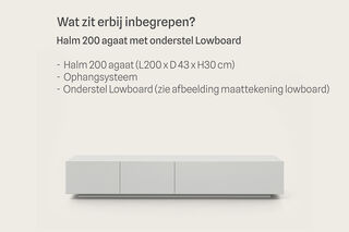 Tv-meubel incl. lowboard onderstel, RAAT, Halm 200, Agaat